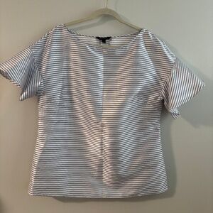 Banana Republic Ruffle Sleeve Striped top, size Large